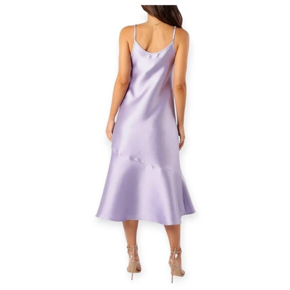 Petal & Pup Lavender Satin Midi Dress XL - Picture 4 of 12
